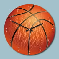 Akrilni tiskani zidni sat okrugli košarkaški uzorak Simplicity Viseći sat za kućni dnevni boravak Dekoracija