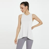 Camisole za ženske ležerne nazad yoga majica bez rukava na leđima sportski prsluk vrh