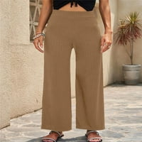 Ženske žene plus veličina obične pantaloze pantalone vrećice široke noge pantalone