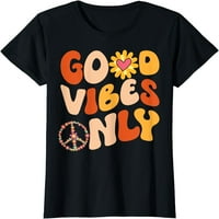 Vibraci samo mir love 60s 70s kravata boja Groovy Hippie majica