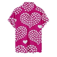 HHEI_K Muška majica Muški stil za Valentinovo tiskani kratki rukav labav majica
