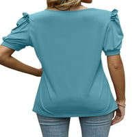 Ženska majica na ramena na vratu s kratkim rukavima
