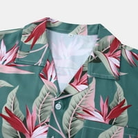 Muška modna bluza Top Tropic Style Print Hawaii Ljeto Okrenite košulju ogrlice muške proljeće Jednokrevetne