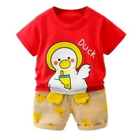 Baby Boy Girl odijelo životinjski crtani crtani vrhovi tiskane kratke hlače Set odjeće