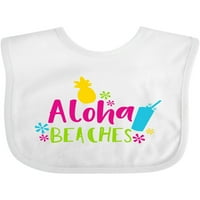 Inktastične plaže Aloha, cvijeće, ananas, koktel poklon baby boy ili baby girl bib