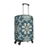 Prašina i strug otpora za zaštitu prtljaga Kofer poklopac, plavi bešavni cvjetni uzorak koji prati kofer