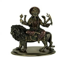 Durga jahanje na spisku statue lavova - božanska majka hindu boginja