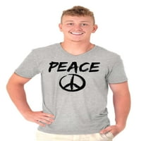 Hippie mirovni potpis Neka ljubav ne ratne V-izreze T MUŠKE ŽENE BRISKO BRANDS M