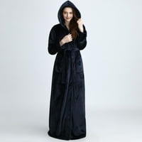 GUZOM Nighthowns za žene Udobne haljine Topla za spavanje pidžamas- Navy Veličina XL