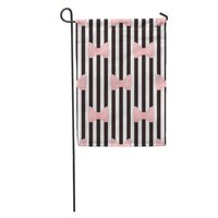Preppy Pastel Pink lukove na crno-bijeloj traci za desktop slatka djeca apstraktna okućnica za zastavu