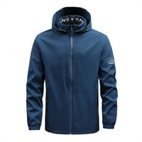 Leey-World Light Winter Jackes za muškarce Esencija za muškarce Pakirano lagano vodootporna jakna otporna na vodu plava, xl