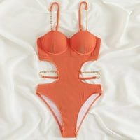Zuwimk bikini setovi za žene, žene visokog struka Bikini Push up kupaći kostim Halter Wrap Criss Cross