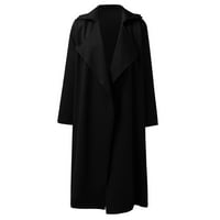 Vbnergoie žene čvrste otvorene prednje duge elastične rukave odijelo labavo blazeors Outerwear kaput