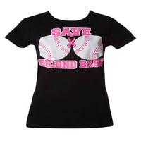 Ženska inzisnost o raku dojke Save druga baza crna majica - srednja