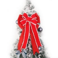 Božićno drvsko delo, Xmas TEXPER LINEN RIBBON Dekor luka, za porodičnu, venčanje, rođendansku zabavu,