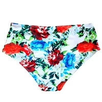 Vučene plitke kratke hlače za žene kupaći kostimi proljeće bikini struk visoke hlače Dame Split tiskani