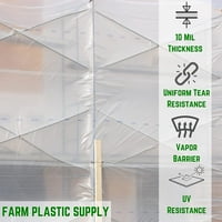 Farma plastična opskrba - DURA Skrim String Ojačana jasna plastična ploča - MIL - - UV-ocijenjeni ekstra