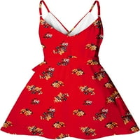 Haljine za žene Žene Haljine Ljeto V izrez Mini cvjetni ispis Swretch haljina bez rukava Spaghetti kaiševe