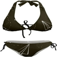 Noćna noća na papiru Halter String Triangle Bikini setovi dva seksi kupaći kostimi