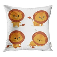 Narančasta dječja slatka mala lava crtani film Leo Leon Rep obožava džungle Afrika jastuk jastuk jastuk