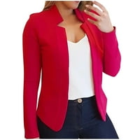 Žene Ležerne bluže plus veličina Long rukava Revel Otvoreno Prednja jakne Modni solidni salon Radna