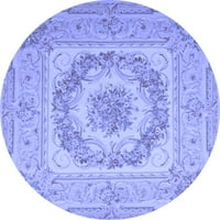 Ahgly Company u zatvorenom okruglom medaljonima Plava francuska prostirke, 3 'Round