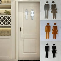 Yannee Pair Samoljepljivi akrilni muškarci i žena WC Znak vrata Signalice naljepnica WC naljepnica WC