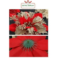 DanBook of Božić sjajni cvjetovi simulacijski cvijet božićni vijenac dodaci kućni dekor akcenti crno