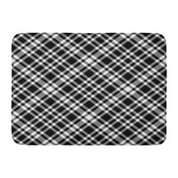 Sažetak crno-bijeli tartan dijagonalni uzorak karirani plaćeni geometrijski jednostavni kratke hlače