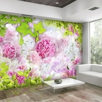 TiptophOMedecor Ogulja i stick cvjetni zidni zidni zidni zidni muralni - ružičasti peonies - prenosive