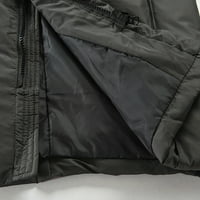 Leey-World Muški zimski kaputi Zima topla čvrsta džepa jakna kapuljača s kapuljačom dugih rukava muta