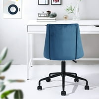 Velvet Tapacirana zadatka za stolicu za kućna uredska stolica - plava