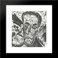 Portret van de Velde uramljeni Art Print Ernst Ludwig Kirchner