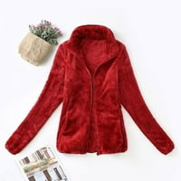 Jakne za žene Ženske zimske kapute modni ugodni crveni l