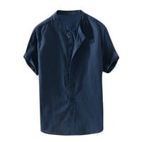 Košulje Kratki vrhovi Gumb Retro T rukav muška bluza puna muška bluza Business Majica Slim Haljine za