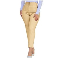 Gathrrgyp hlače za žene, ženske moderne tanke povremene pantalone u čvrstih boja
