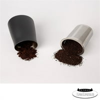 Kafe gutljač mljeveni prijemnik kafe nehrđajući čelik s crnim mat premazom Neklizajući baza