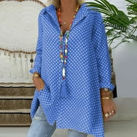 Bluze za žene plus veličine Ljetne casual dugih rukava Bluza za slobodno vrijeme 4xl