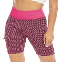 Ženske visoko struk joge kratke hlače Elastične spolske hlače Upravljaj trbušni nosač kratke hlače Slim