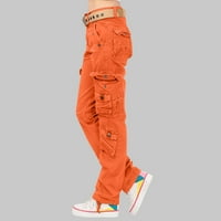 Ženske teretne hlače Solid Hippie punk pantalone Streetwear Jogger džep labavi kombinezoni duge hlače