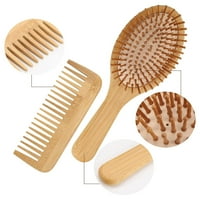 BAMBOO PASDLE četkica za kosu i češalj Natural Eco-friendly BEZ drvene kose smanjuje Frizz i masaža