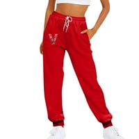 HHEI_K Ženski povremeni modni uže za modu Solid Bool Hoodie duge hlače Sportske hlače Dukseve žene