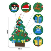 Osjetilo božićno drvce za djecu sa odvojivim ukrasima, zidni viseći Xmas Božićne ukrase, stilovi