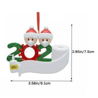 Božićni viseći ornamentni snjegović s poklopcem za usta gline Xmas Tree uljepšavanje Diy Dekoracija