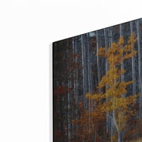 Luxe Metal Art 'Jesenje breze' autor Vladimir Kostka, metalna zida Art, 24 x16