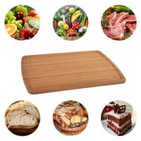 DSstyles Extra Velika bambusona ploča za kuhinju - najveći drveni mesnica za puretinu, meso, povrće,