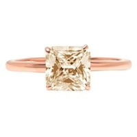 2. CT briljantan aspekser Clear Simulirani dijamant 18k ružičasto zlato pasijans prsten sz 8,75