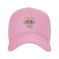 CEPTEN MENS & Ženski modni jedinstveni otisak sa LED Zeppelin Inglewood Logo Podesiva bejzbol kapa ružičasta