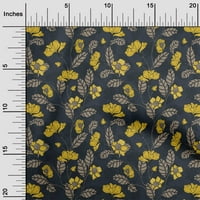 Onuone viskozni dres žute tkanine cvjetni retro prenoseći zalihe ispisa šivaće tkanine sa dvorištem