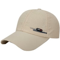 Xinqinghao sklopivi vanjski šešir Podesiva mreža za bejzbol Hat za muškarce Žene Stretch FIT CAPS bež